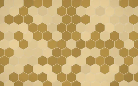 Kerala Spice Hex Tiles — colourful yellow, gold and beige tile background