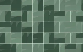 Kiwi Fern Basketweave Tiles — dark green and grey tile background