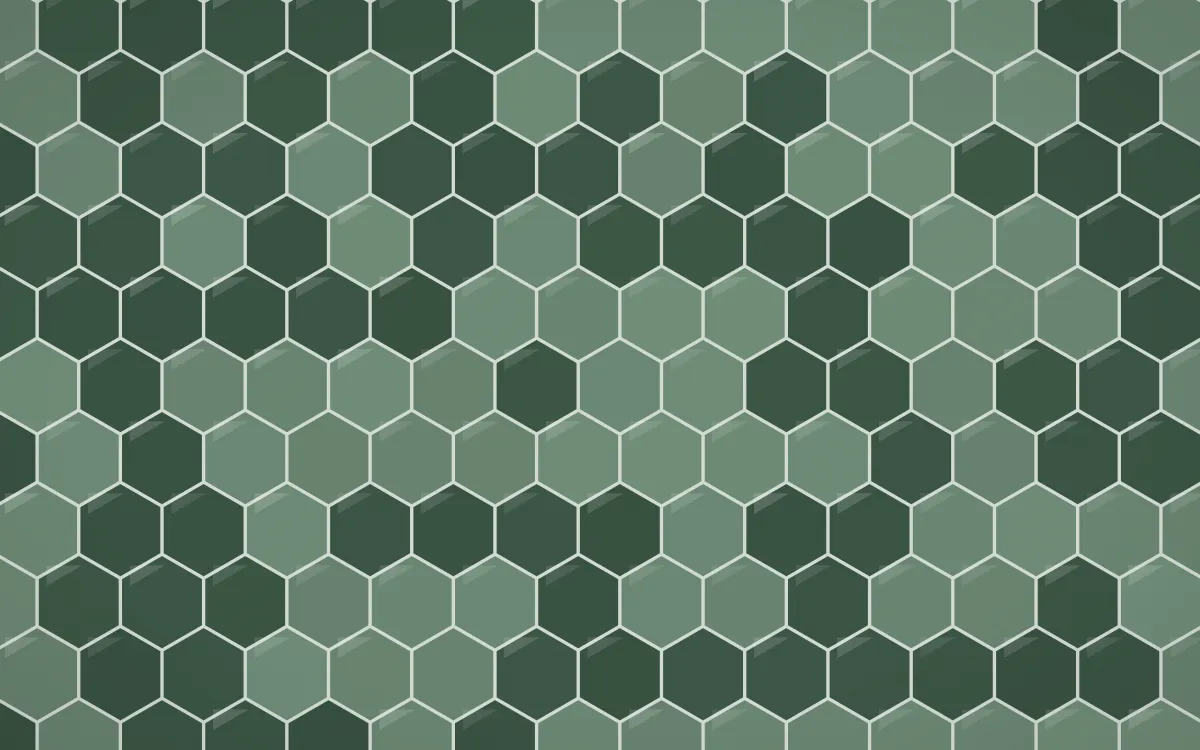 Kiwi Fern Hex Tiles — dark green and grey tile background