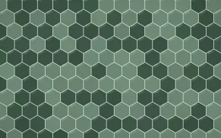 Kiwi Fern Hex Tiles — dark green and grey tile background