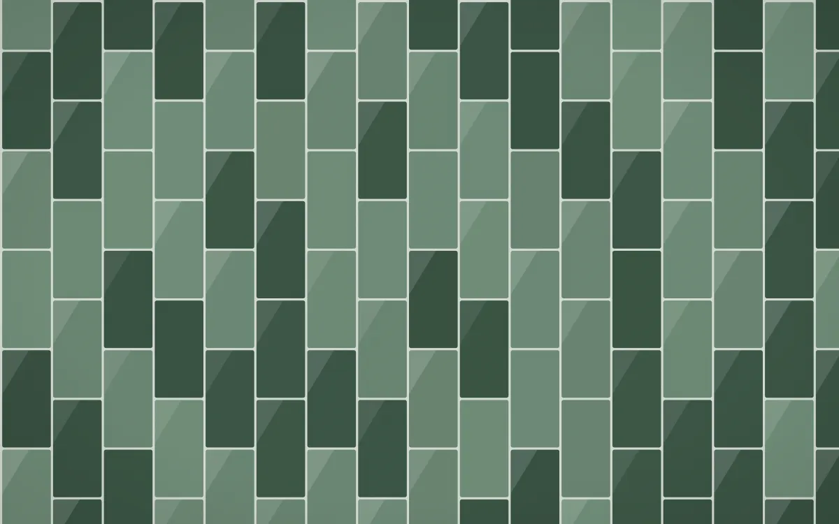 Kiwi Fern Stacked Tiles — dark green and grey tile background
