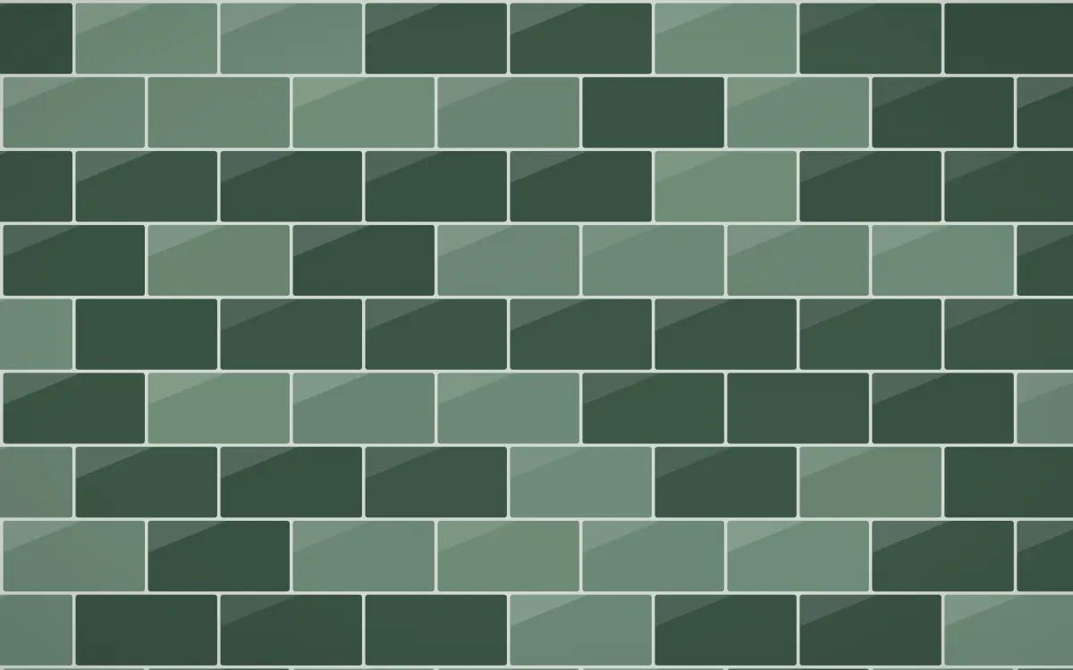 Kiwi Fern Subway Tiles — dark green and grey tile background