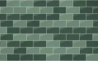 Kiwi Fern Subway Tiles — dark green and grey tile background