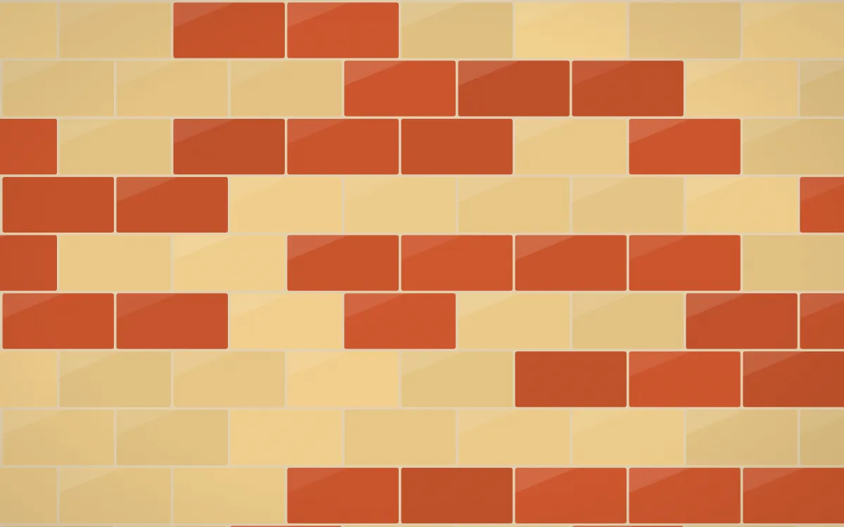 Lagos Wax Subway Tiles — colourful yellow, orange and beige tile background