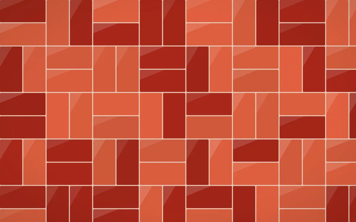 Lantern Festival Basketweave Tiles — dark orange, red and beige tile background