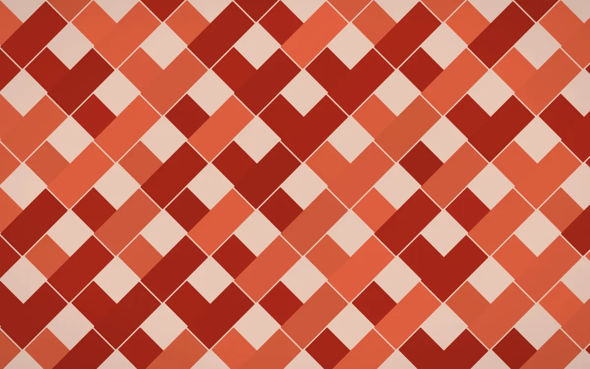 Lantern Festival Herringbone Tiles — dark orange, red and beige tile background