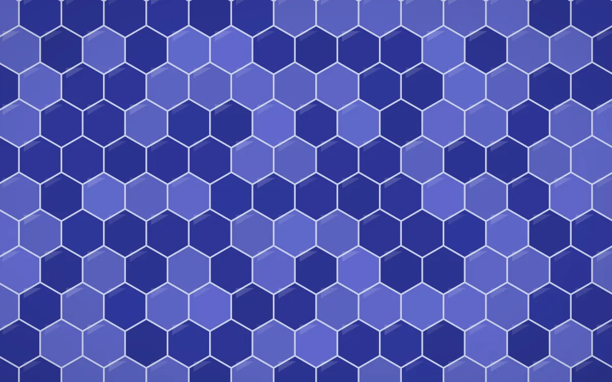 Majorelle Hex Tiles — dark blue tile background