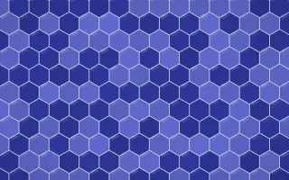Majorelle Hex Tiles — dark blue tile background