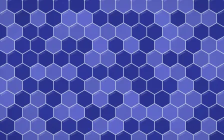 Majorelle Hex Tiles — dark blue tile background