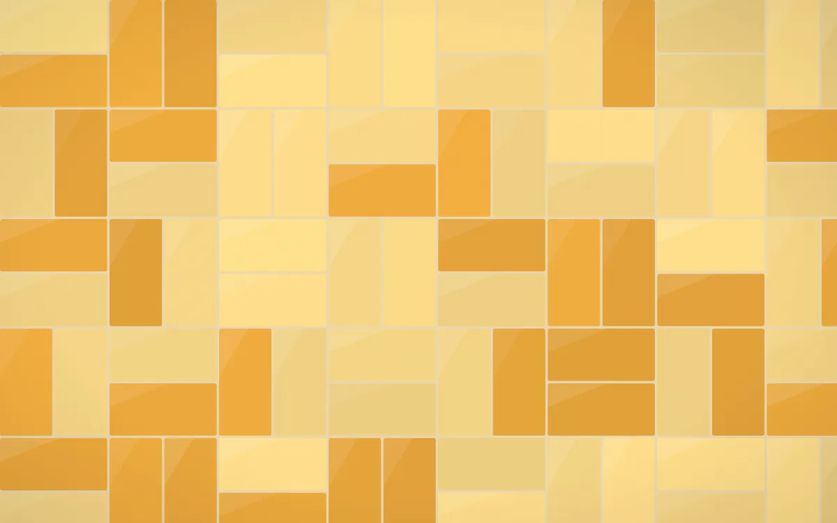 Marigold Temple Basketweave Tiles — colourful yellow, orange and beige tile background