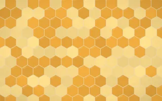 Marigold Temple Hex Tiles — colourful yellow, orange and beige tile background