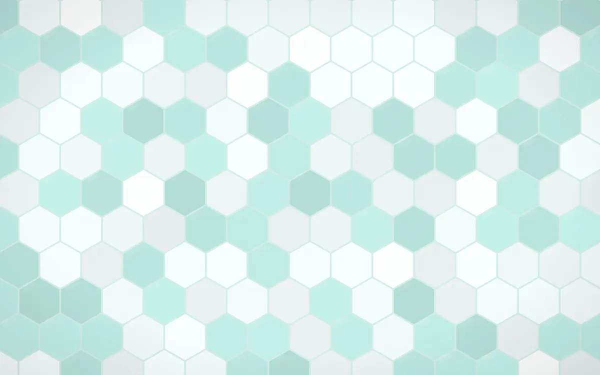 Miami Deco Hex Tiles — light white and teal tile background