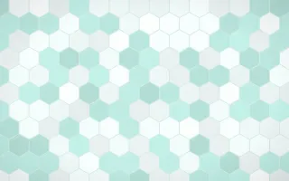 Miami Deco Hex Tiles — light white and teal tile background