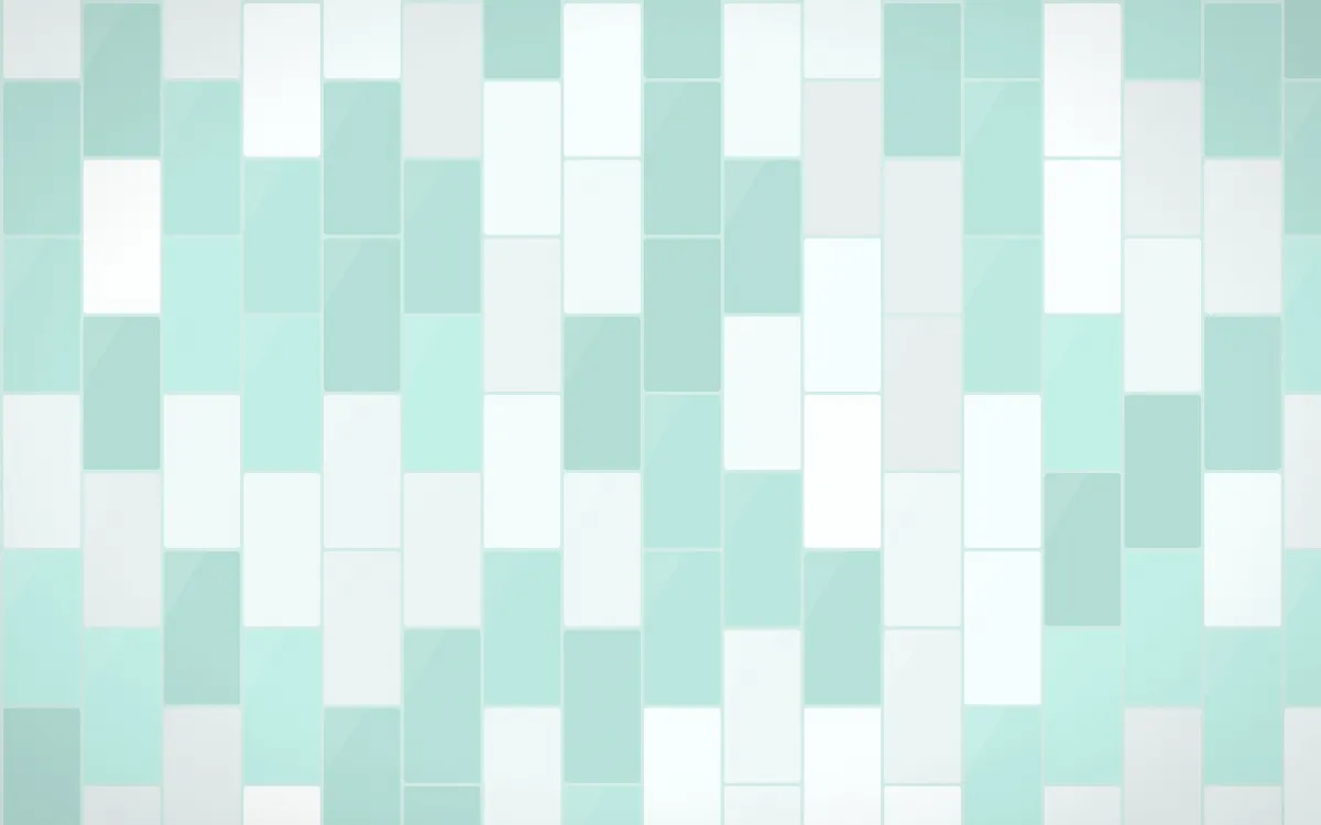 Miami Deco Stacked Tiles — light white and teal tile background