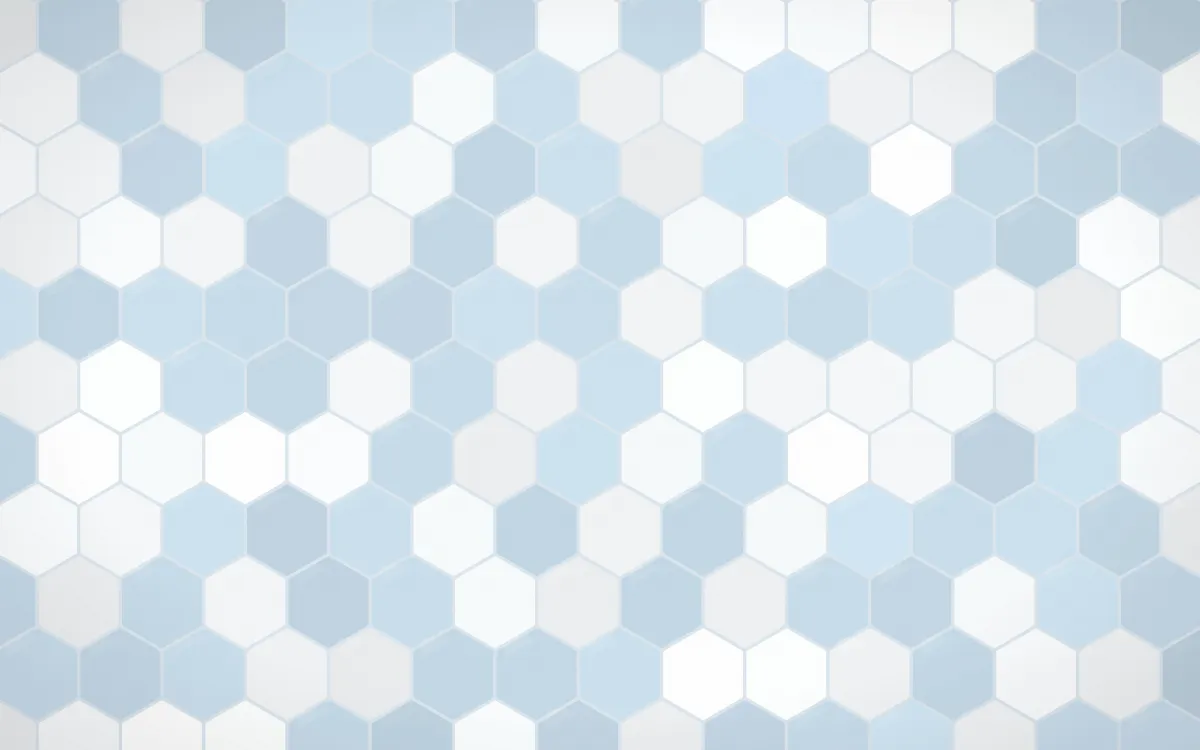 Ming Porcelain Hex Tiles — light white and blue tile background