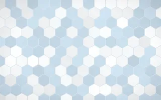 Ming Porcelain Hex Tiles — light white and blue tile background