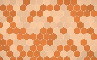 Momiji Maple Hex Tiles — colourful orange and beige tile background