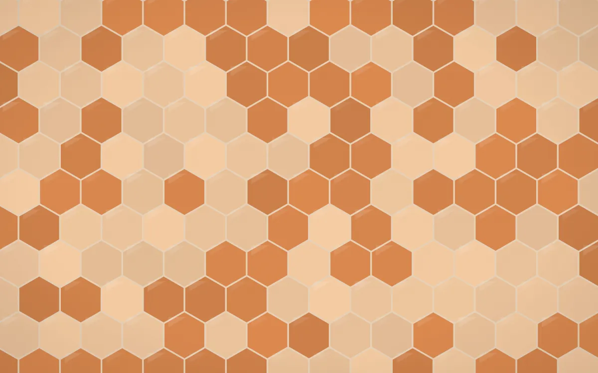 Outback Clay Hex Tiles — colourful orange and beige tile background