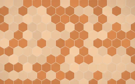 Outback Clay Hex Tiles — colourful orange and beige tile background