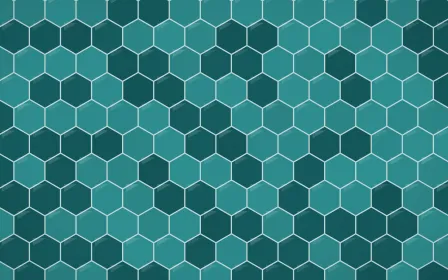 Peacock Court Hex Tiles — dark teal tile background
