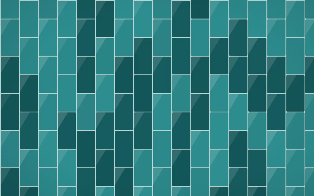 Peacock Court Stacked Tiles — dark teal tile background