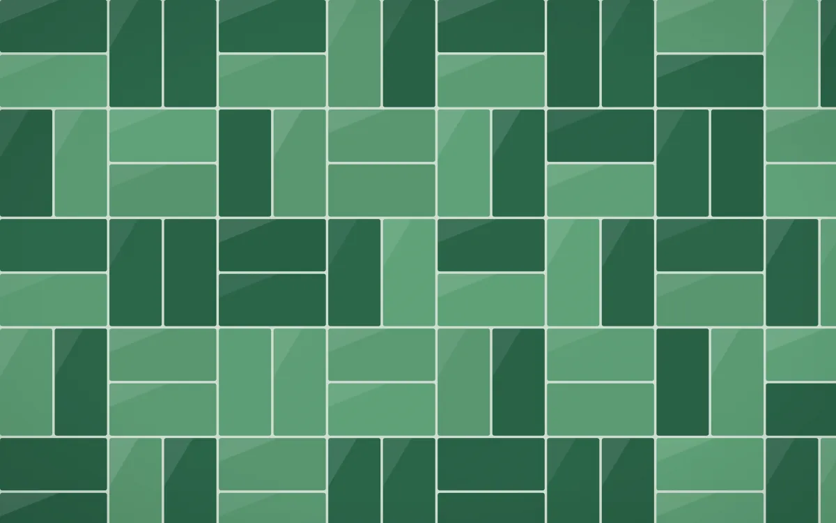 Persian Garden Basketweave Tiles — dark green tile background
