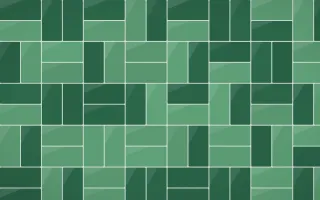 Persian Garden Basketweave Tiles — dark green tile background
