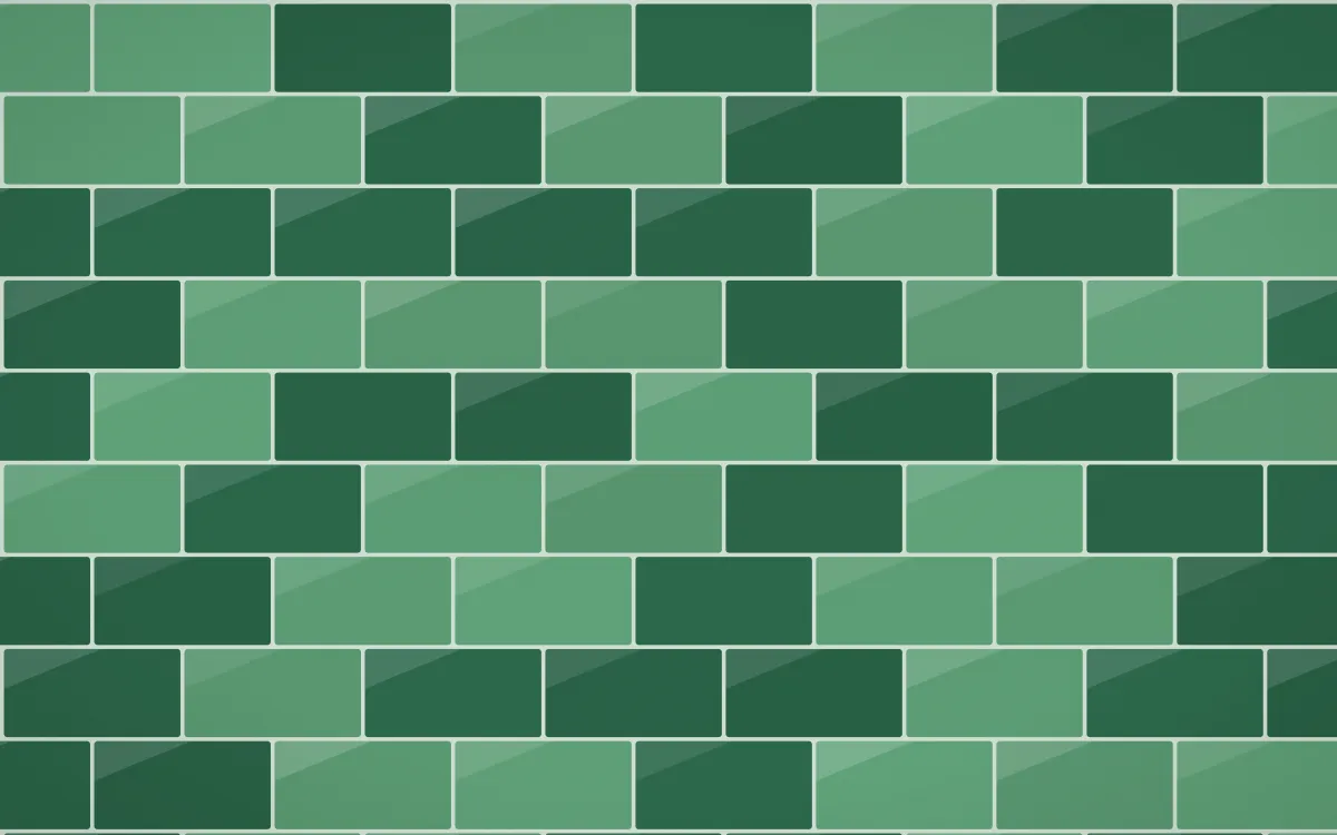 Persian Garden Subway Tiles — dark green tile background