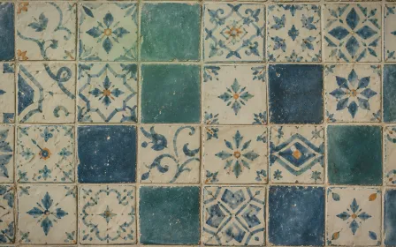 Tiles Dusk Glow — dark green tile background
