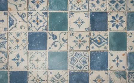 Tiles High Key — light white and blue tile background