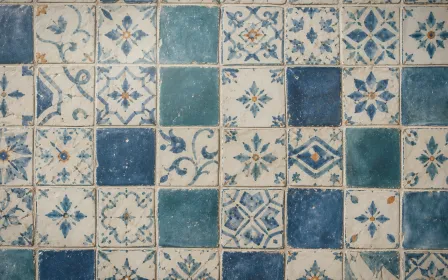 Tiles Skylight — light white, blue and grey tile background