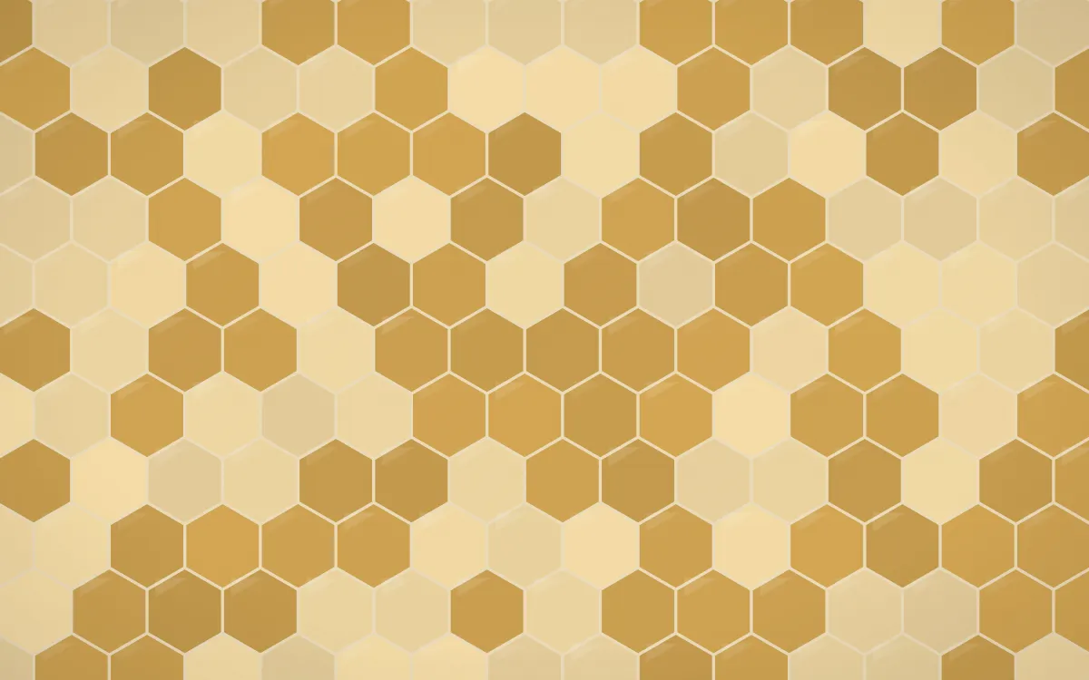 Prague Gold Hex Tiles — colourful beige and gold tile background