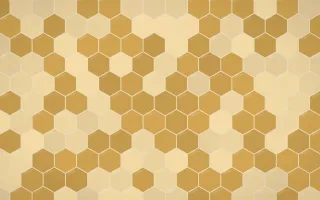 Prague Gold Hex Tiles — colourful beige and gold tile background