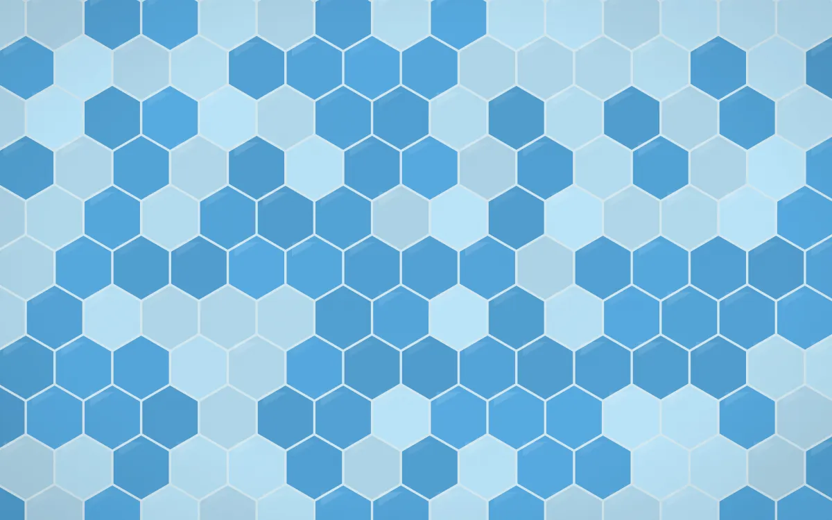 Côte d'Azur Hex Tiles — colourful blue tile background