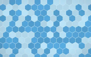 Côte d'Azur Hex Tiles — colourful blue tile background