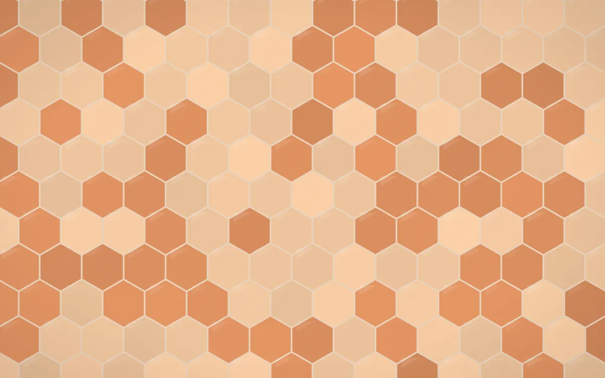 Sahara Dusk Hex Tiles — colourful orange and beige tile background