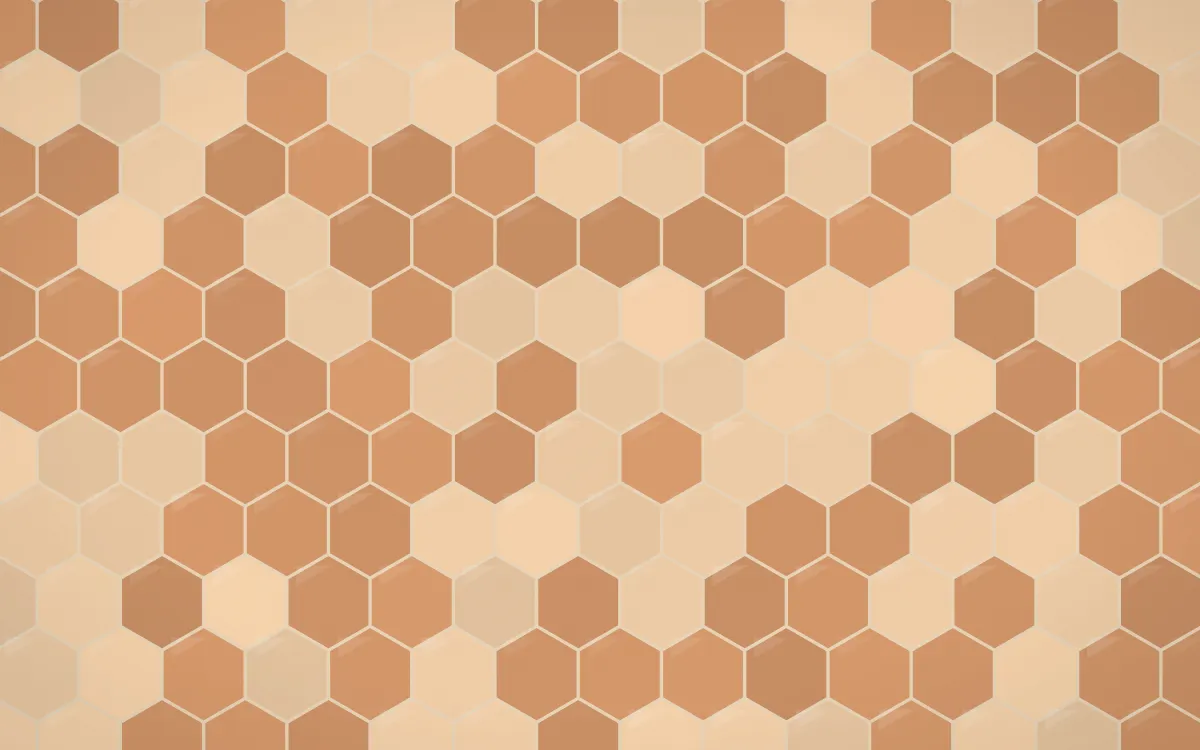 Santa Fe Adobe Hex Tiles — colourful beige and orange tile background