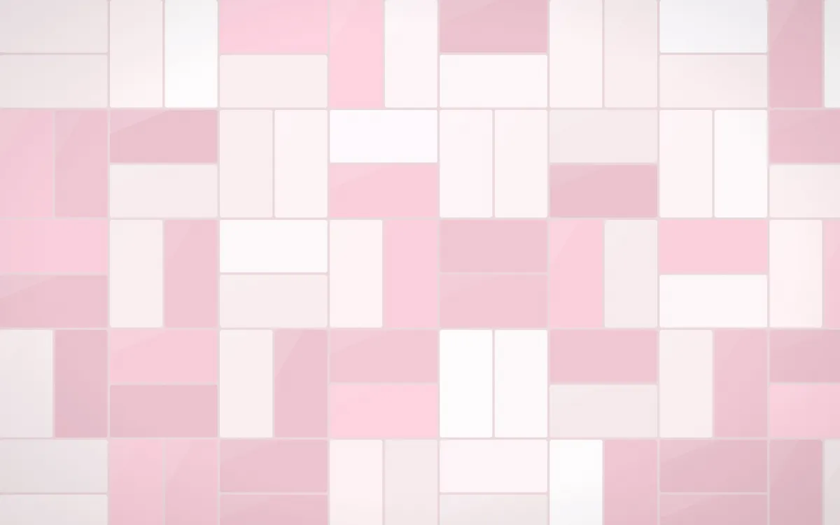 Seoul Blossom Basketweave Tiles — light white, pink and red tile background