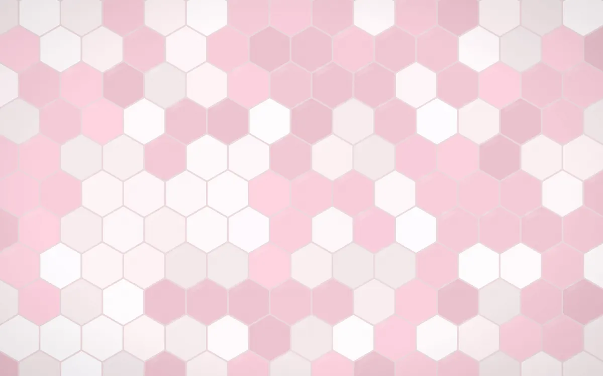 Seoul Blossom Hex Tiles — light white, pink and red tile background