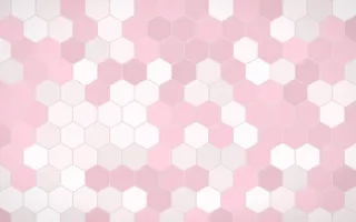 Seoul Blossom Hex Tiles — light white, pink and red tile background