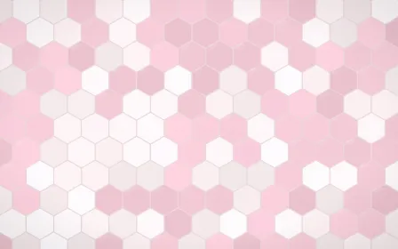 Seoul Blossom Hex Tiles — light white, pink and red tile background