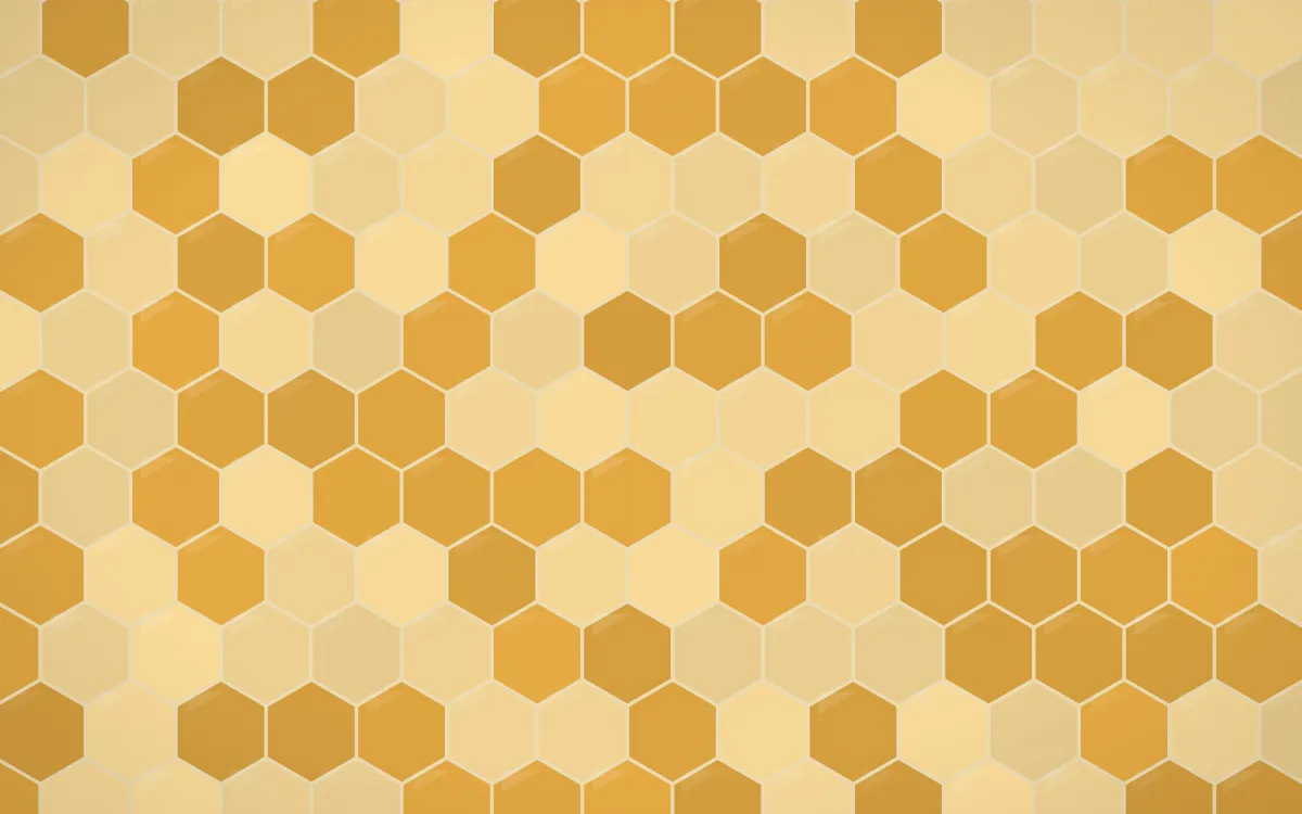 Sevilla Ochre Hex Tiles — colourful yellow, gold and beige tile background
