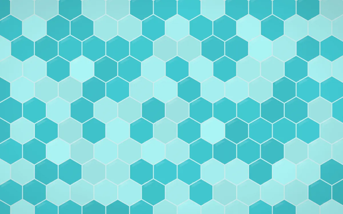 Tahiti Lagoon Hex Tiles — colourful teal tile background