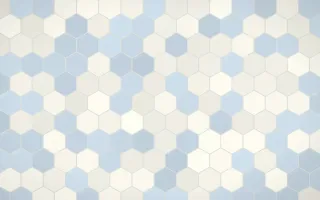 Talavera Puebla Hex Tiles — light white, blue and grey tile background