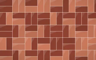 Venetian Rosso Basketweave Tiles — dark orange, brown and beige tile background