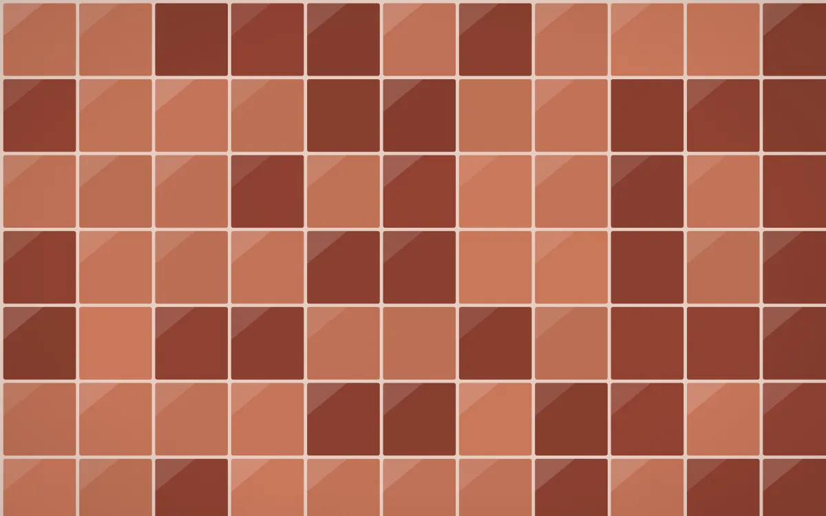 Venetian Rosso Square Tiles — dark orange, brown and beige tile background