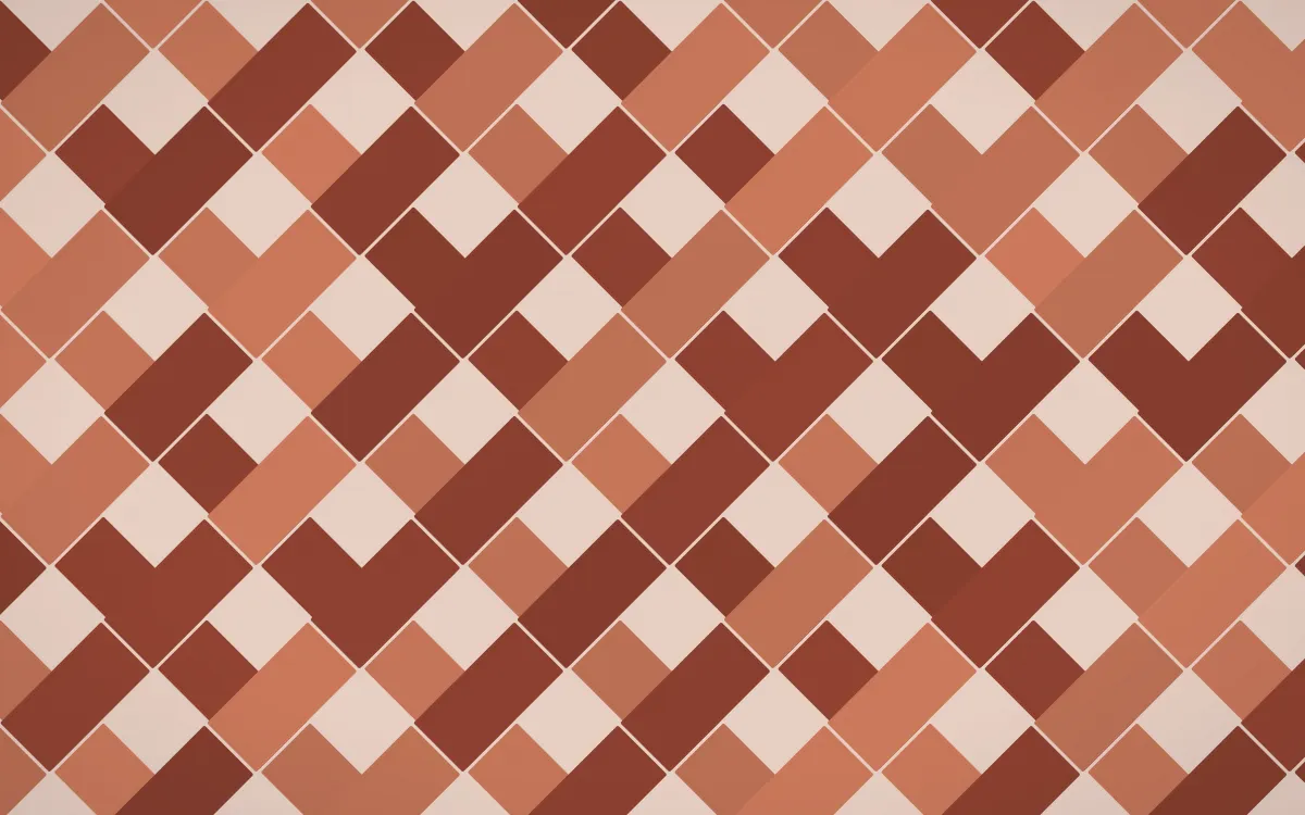 Venetian Rosso Herringbone Tiles — dark orange, brown and beige tile background