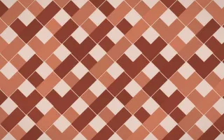 Venetian Rosso Herringbone Tiles — dark orange, brown and beige tile background