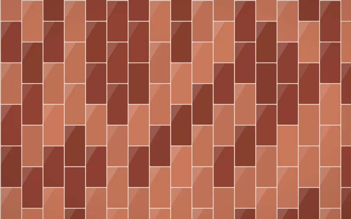Venetian Rosso Stacked Tiles — dark orange, brown and beige tile background