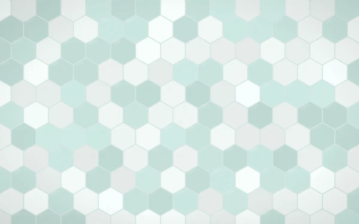 Winter Palace Hex Tiles — light white and teal tile background